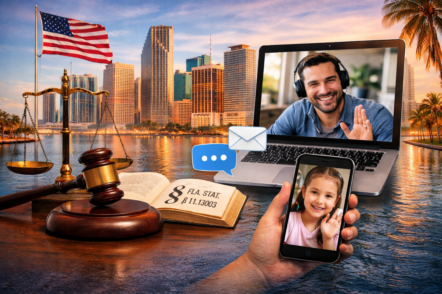 Electronic Communication in Parental Responsibility Plan in Miami, Florida