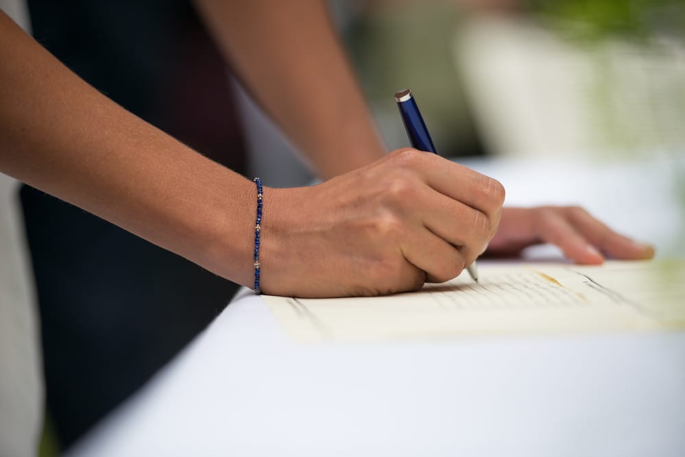 signatures provided in the signing of a Prenuptial Agreement in Florida