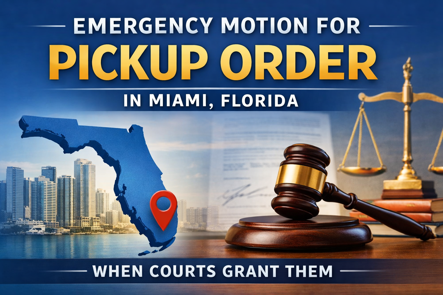 Emergency Motion for Pickup Order - Miami florida