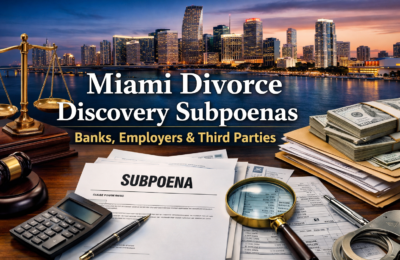 Miami Divorce Discovery Subpoenas: Banks, Employers, Third Parties