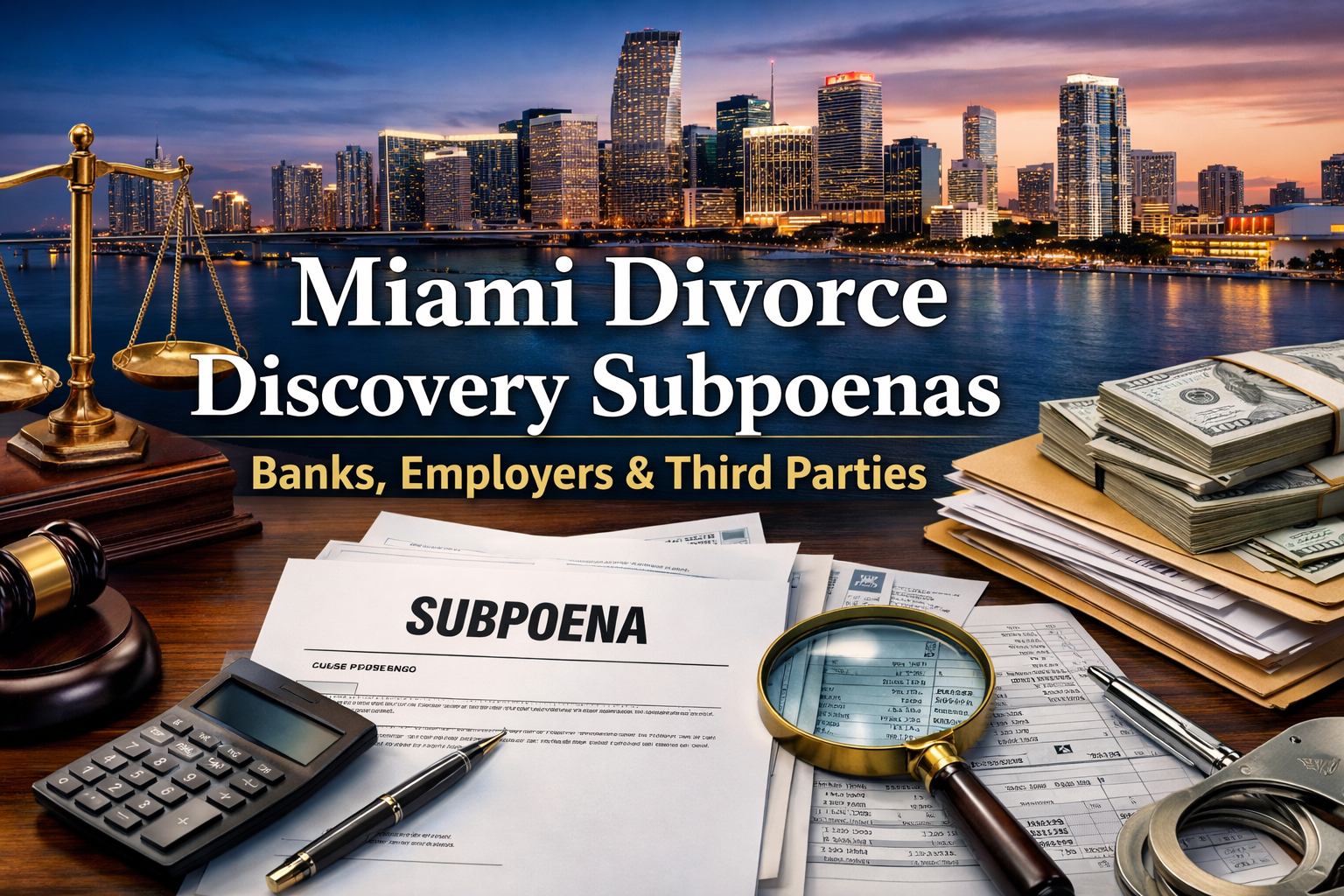 Miami Divorce Discovery Subpoenas: Banks, Employers, Third Parties