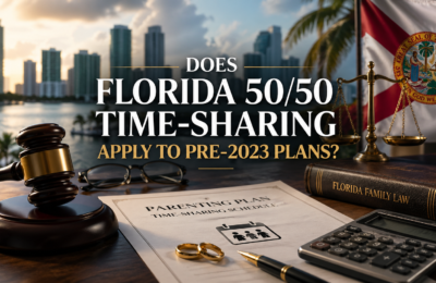 Does Florida's 50/50 Time-Sharing Presumption Apply to Old Plans?